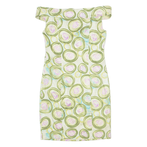 Vestido lápiz RED VALENTINO para mujer verde manchado sin mangas hasta la rodilla M - Imagen 3 de 8