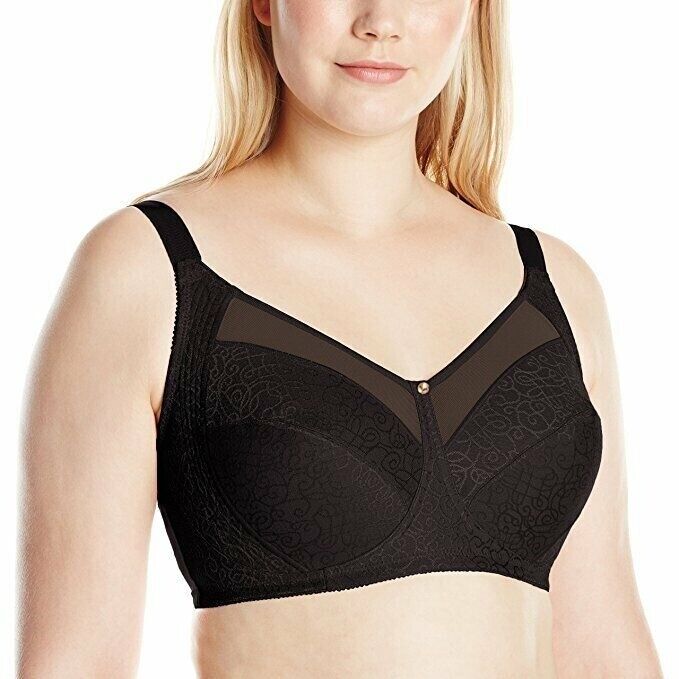 021X04 Just My Size 1Q20 Womens Confort Shaping 46DDD Black (NWOT)
