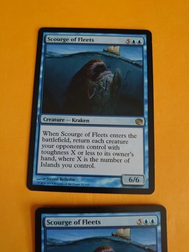 Scourge of Fleets x2 JOURNEY INTO NYX . Magic The Gathering Card. rare kraken - Picture 4 of 5