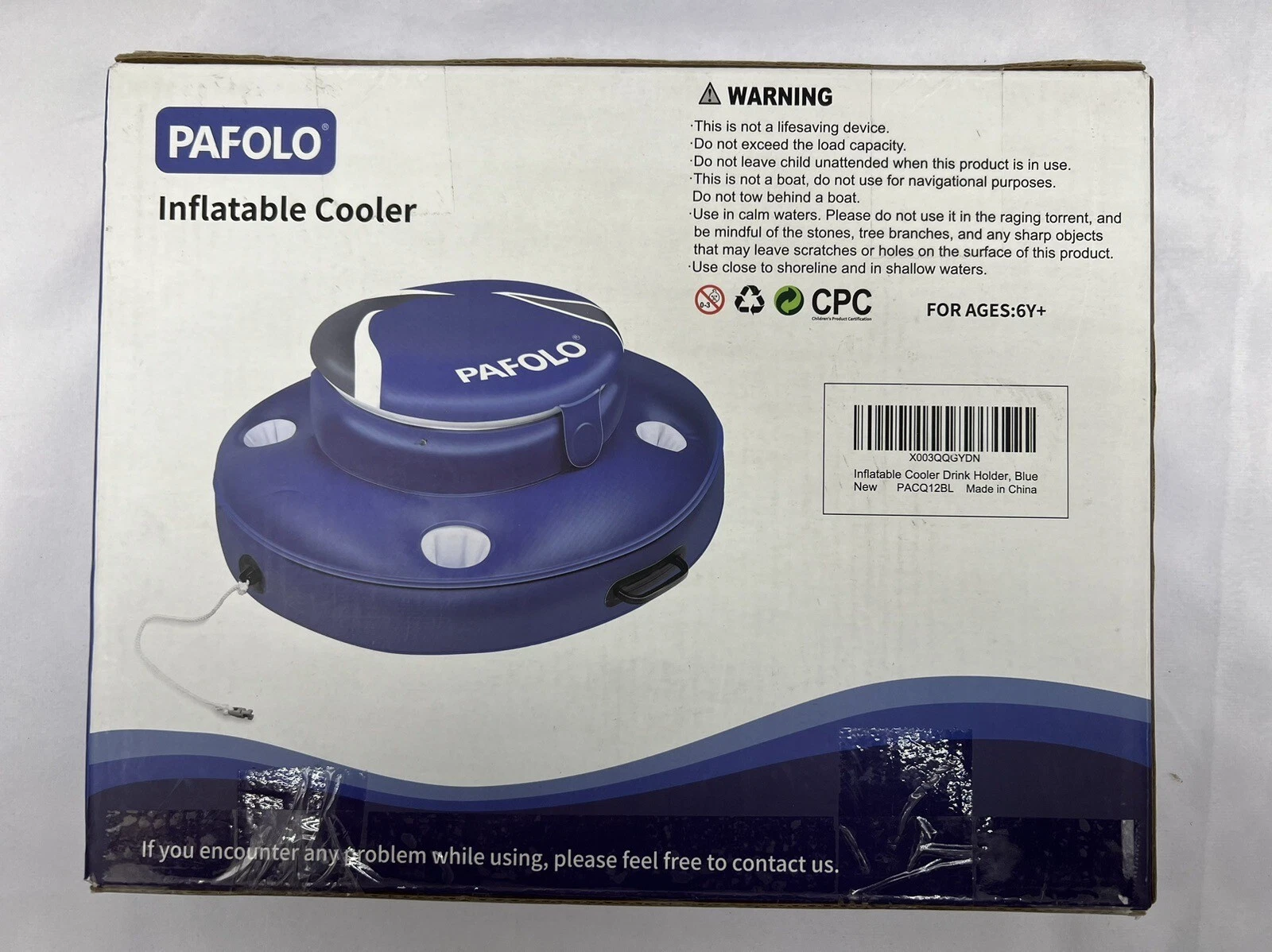 Floating Cooler for Pools, 28in (Diameter), 9L (Capacity) Floating Drink Cooler