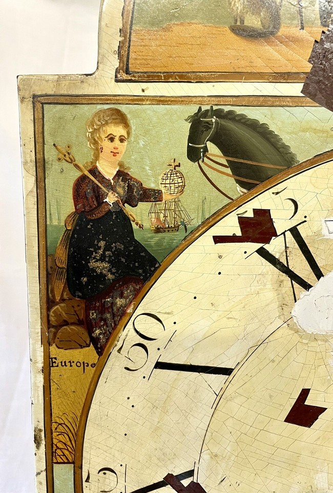 Antique Scottish Longcase Grandfather Clock Dial and Movement eBay