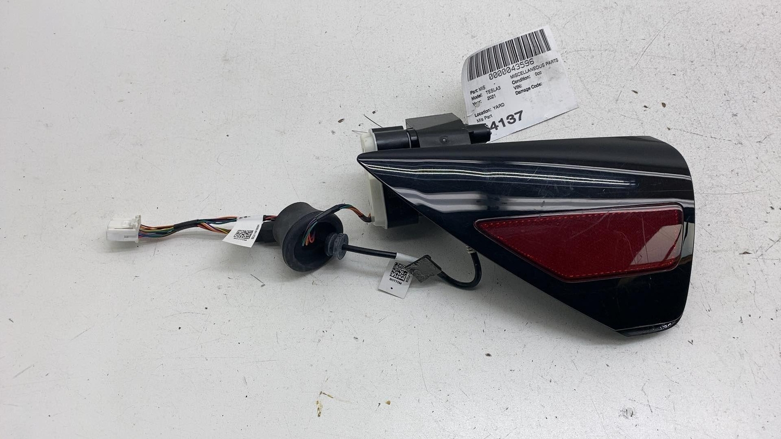 2017-2023 Tesla Model 3 Left Rear Charge Port Reflector OEM Assembly