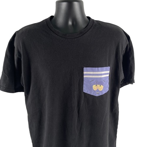 HUF South Park TOWELIE Pocket T Shirt RARE Black Large 2015 Comedy Collab 420 - Picture 3 of 9