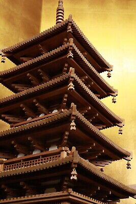 Japanese Hand-Carved Wooden Horyu-ji Temple Statue 33.66inch Japanese Hand-Carved Wooden Horyu-ji Temple Statue 33.66inch