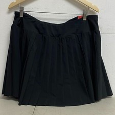 DSG Womens Pleated Skort Pockets Mid Rise Pure Black BOSSW13330