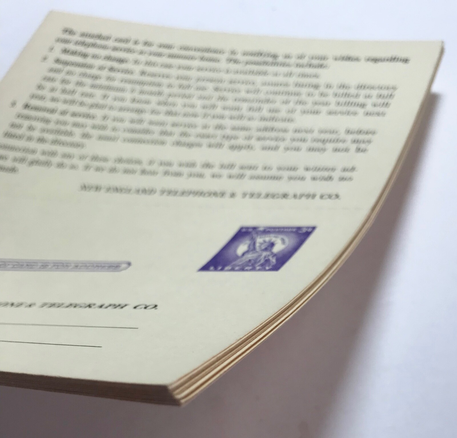 Ten 3c Liberty Postal Reply Cards Mint New England Telephone and