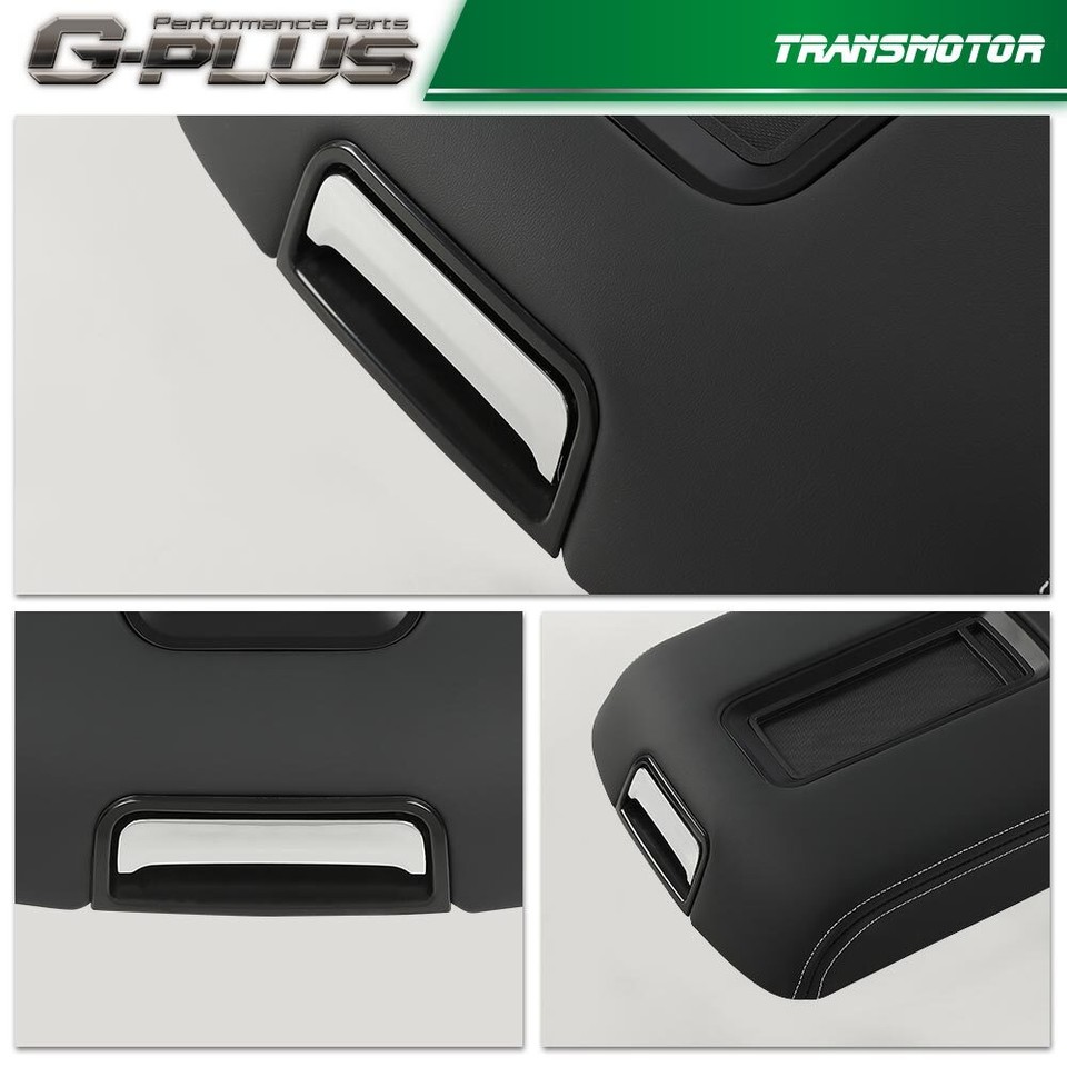 Center Console Armrest Lid Leather Fit For Chevrolet Suburban GMC 15-19 Black - Foto 2