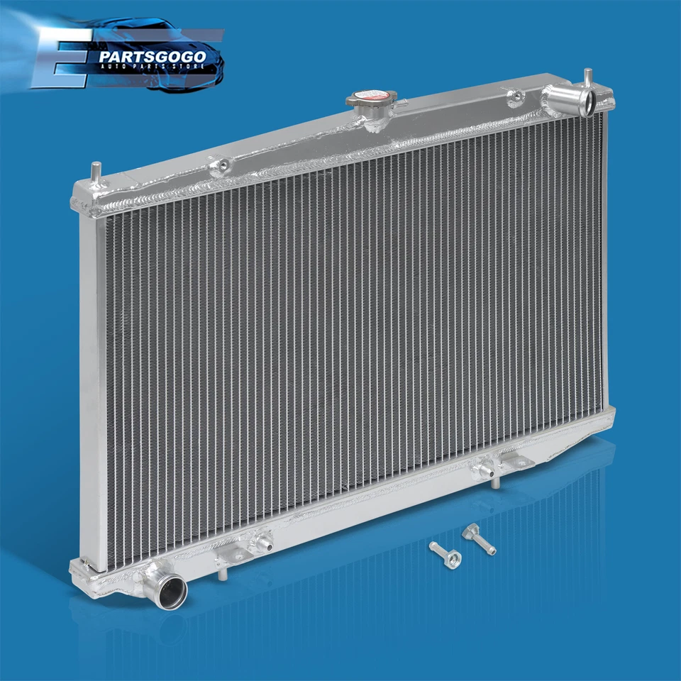 For 93-01 Nissan Altima 2.4L Replacement 2-Row Dual-Core Full Aluminum Radiator - Imagem 2 de 4