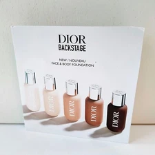 Dior Backstage Face & Body Foundation 9x Shades Sample Tester Card, Brand New!
