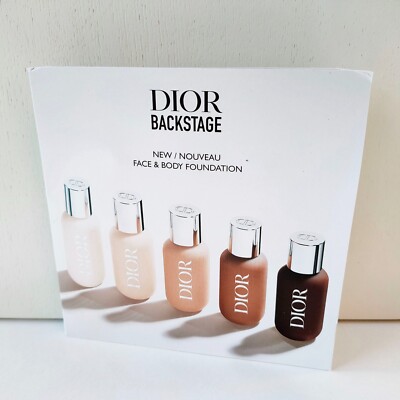 Dior Backstage Face & Body Foundation 9x Shades Sample Tester Card, Brand New!