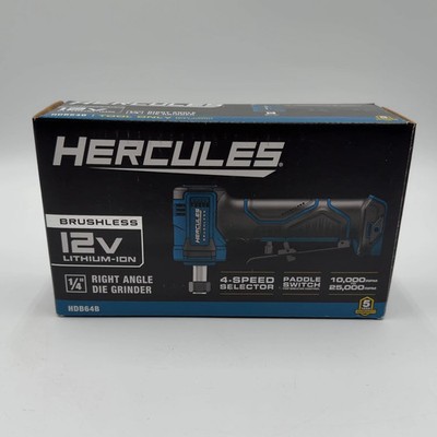 New Hercules Brushless 12V 1/4'' Right Angle Die Grinder HDB64B TOOL ONLY