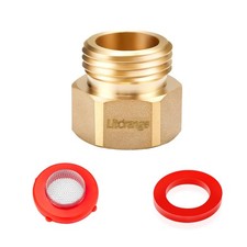 Hose Bib Adapter Lead Free Brass 11/16 Female x 3/4 GHT Male Backflow Preventer