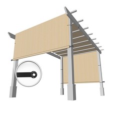 6ft Breathable Pergola Sun Shade Cover Patio Replacement Awning Canopy w/ Rod