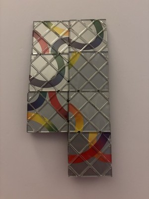 Rare VTG 1987 Rubik s Magic Puzzle Link the Rings Matchbox Silver Brainteaser