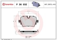 Brembo Bremsbelagsatz, Scheibenbremse P 36 032 FüR Jaguar