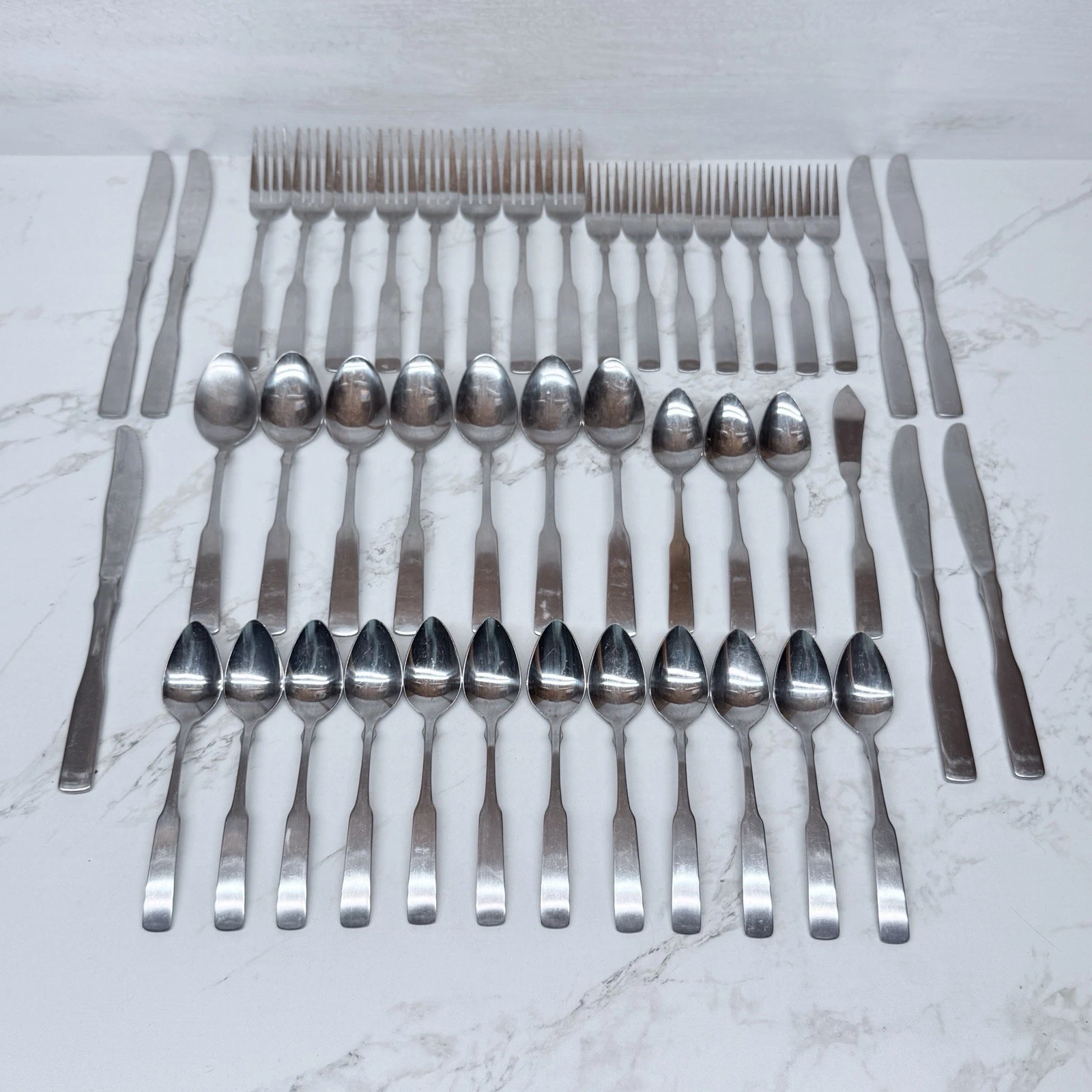 Vintage Rogers Boston Common Stainless Flatware 45 Piece Knives Forks Spoons