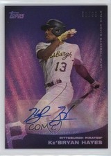 2022 Topps X Steve Aoki Base Purple Glitter Blast 60/99 Ke'Bryan Hayes Auto o7m