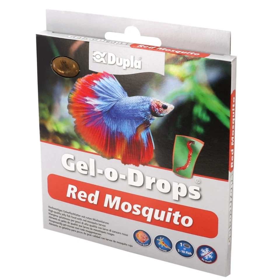Dupla Fischfutter Gel-o-Drops Red Mosquito 12x 2 g rote Mückenlarven Futter