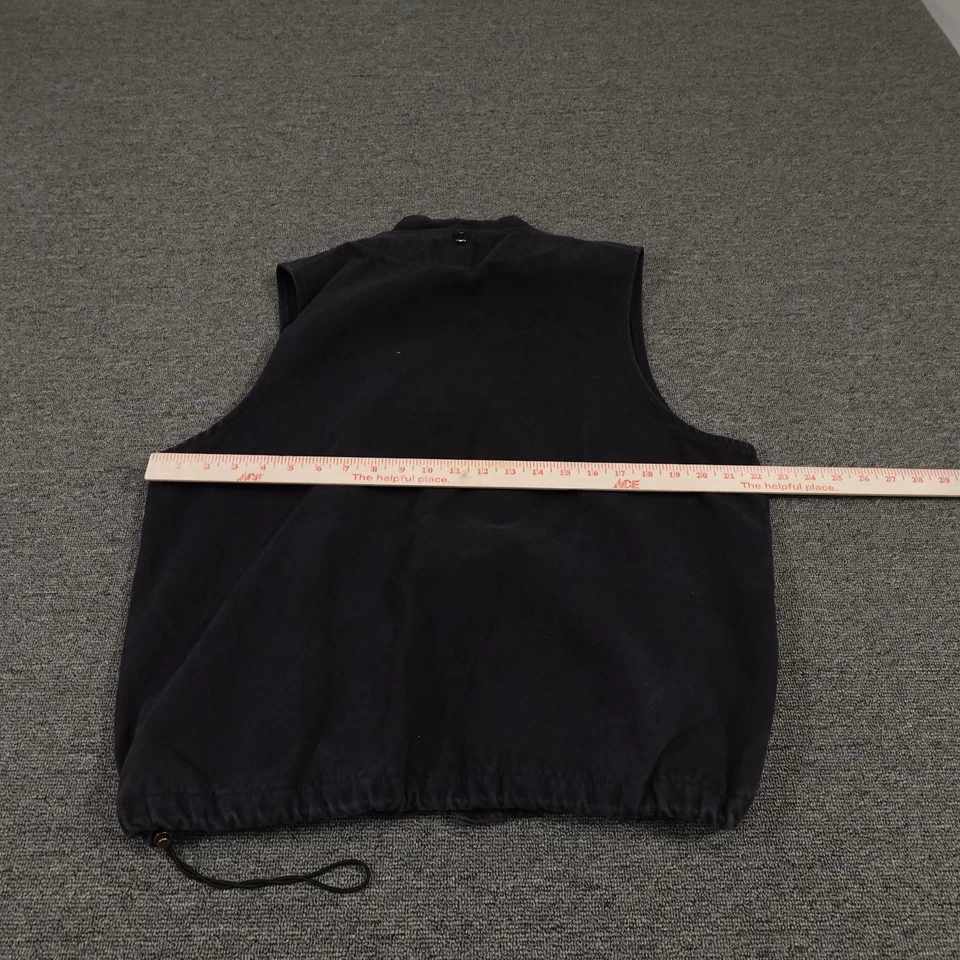 Filson Vest Mens Large Black Cotton Western Development Group Logo USA Made - Image 4 of 4