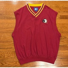 Vintage Starter Florida State Seminoles Sweater Vest Fits Mens XL College 90s
