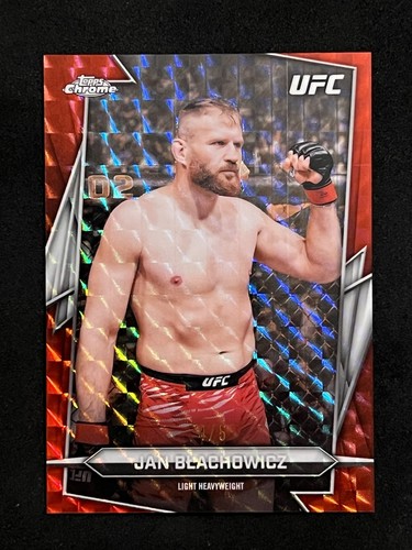 2026 Topps Chrome UFC Jan Blachowicz Red Geometric Refractor #/5