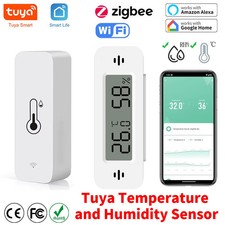 Tuya Zigbee WiFi Temperature Humidity Sensor Smart Home Works Alexa Google