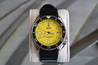 SEIKO 7002-7001 AUTOMATIC DIVER MOD YELLOW DIAL UNCLE SEIKO GL831 STRAP