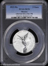 2023-mo Mexico 2 Oz Silver Reverse Proof Libertad Pcgs Pr 70