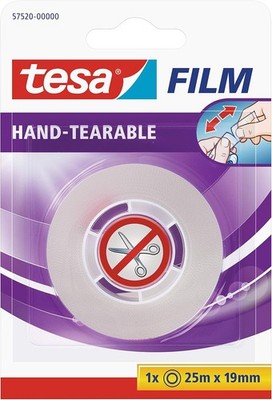 tesa Film handeinreißbar 25 m x 19 mm 1 Rolle im Blister transparent stark