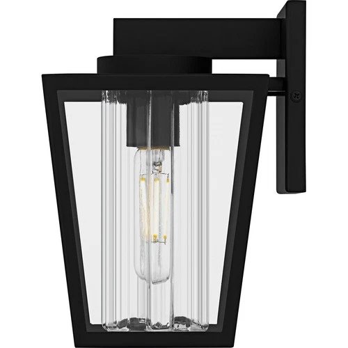 Matte Black  Outdoor Wall Lantern from the Jett Collection - Picture 4 of 5