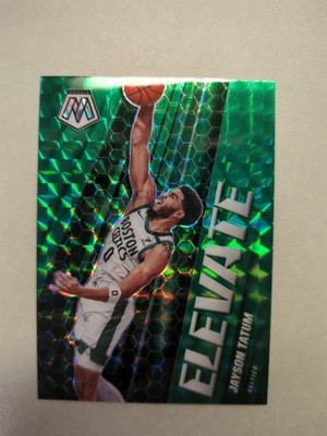 2020-21 Panini Mosaic - Elevate Jayson Tatum #25 Green Mosaic Prizm