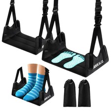 2 Pack No-Collapse Airplane Foot Hammock–Adjustable Foot Hammock for Plane Tr...