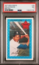 PSA 7 NR MINT 1971 KELLOGG'S WILLIE DAVIS #16 DODGERS RBI 620 31732 B136