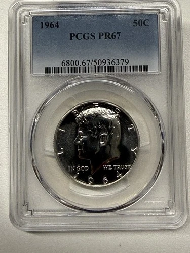 1964 Kennedy Silver Proof Half Dollar PCGS PR67! 90% Silver
