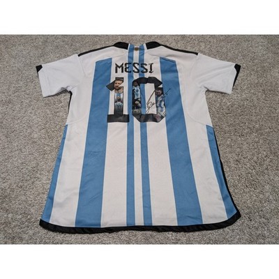 Soccer Jersey Kids 26 Blue Argentina Messi 10 Striped Athletic Shirt