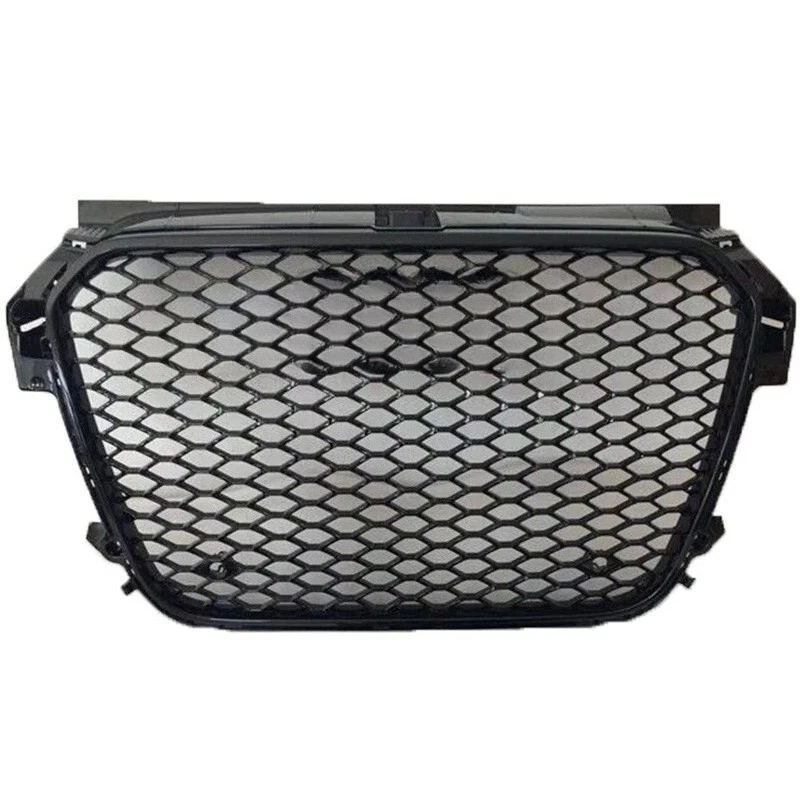 Bomba delantera negra para Audi A1 S1 2011-2015 estilo parrilla de nido de abeja Foto 3 de 4