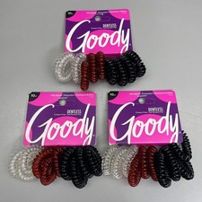 GOODY 3 Sets of 10 Jelly Bands Ponytail 30 CT Black/Brown/Clear 3000214 New 