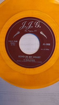 GREAT DOO WOP 2 SIDED DOO WOP 45 BY THE 5 MAJORS ON A YELLOW WAX JJG LAB#100