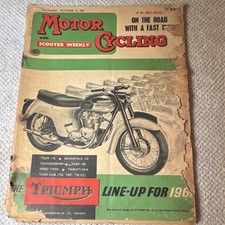 Motor Cycling Scooter Weekly Magazine Oct 13, 1960 Triumph Lucas Halfords