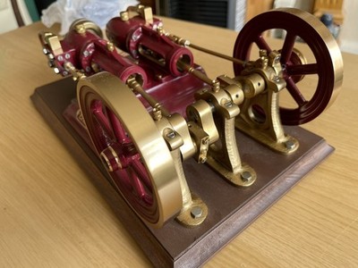Live Steam Polish Steam Engine (PSE) ''Eiwi'' Twin Horizontal Engine Scale Model