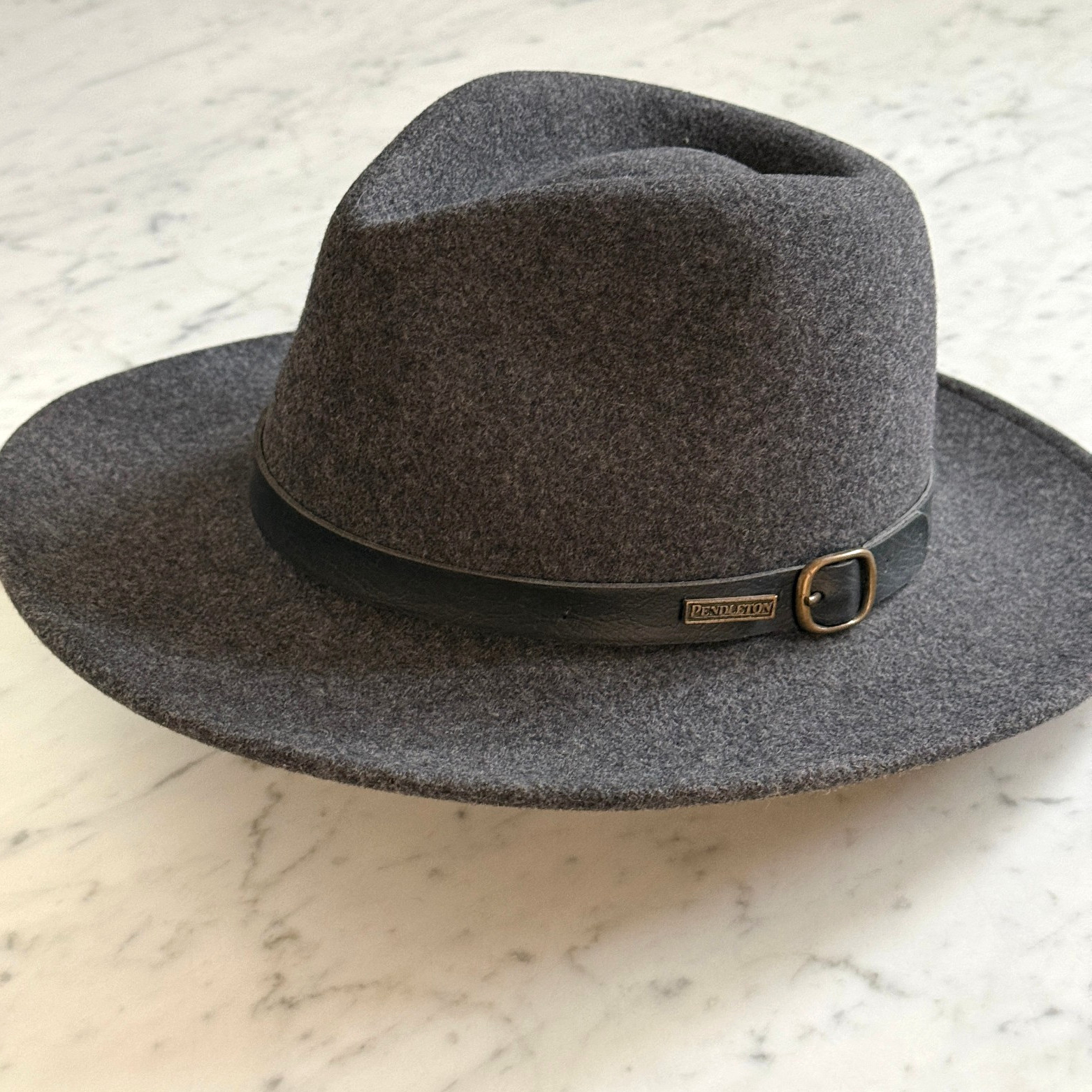 Pendleton 100% Virgin Wool Gray Outback Hat - Siz… - image 1