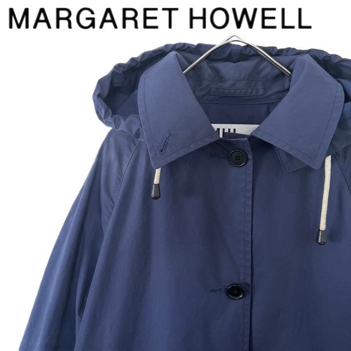 MARGARET HOWELL Mountain Parka Jacket Women's S Blue Cotton