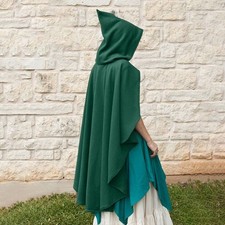 Medieval Women Hooded Cloak Halloween Vampire Queen Witch Cosplay Cape With Hood