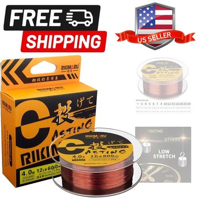 Monofilament Fishing Line-Strong and Abrasion Resistant Mono Line-Superior Ny...