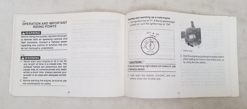 YAMAHA BW's Motorcycle Owners Manual FEB 1991 #4CAF8199-20 - Image 3 of 4