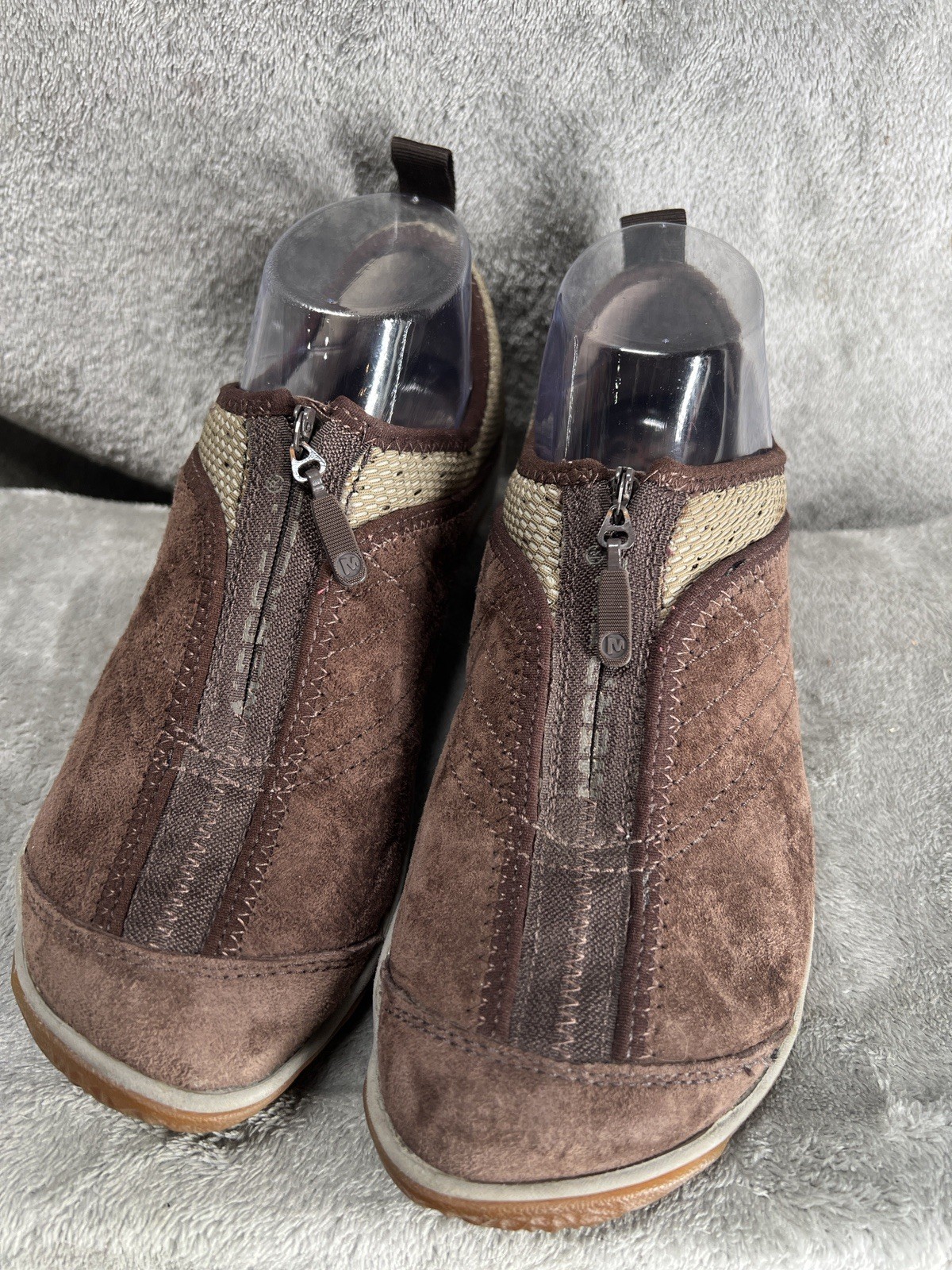 Merrell Lorelei Sneakers Donna 7Marroni Pelle Scarpe Comode Passeggio Cerniera Zip