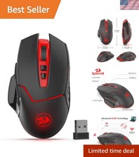 Advanced Ergonomic Wireless Gaming Mouse - Fast Response, 2400 DPI, USB Receiver