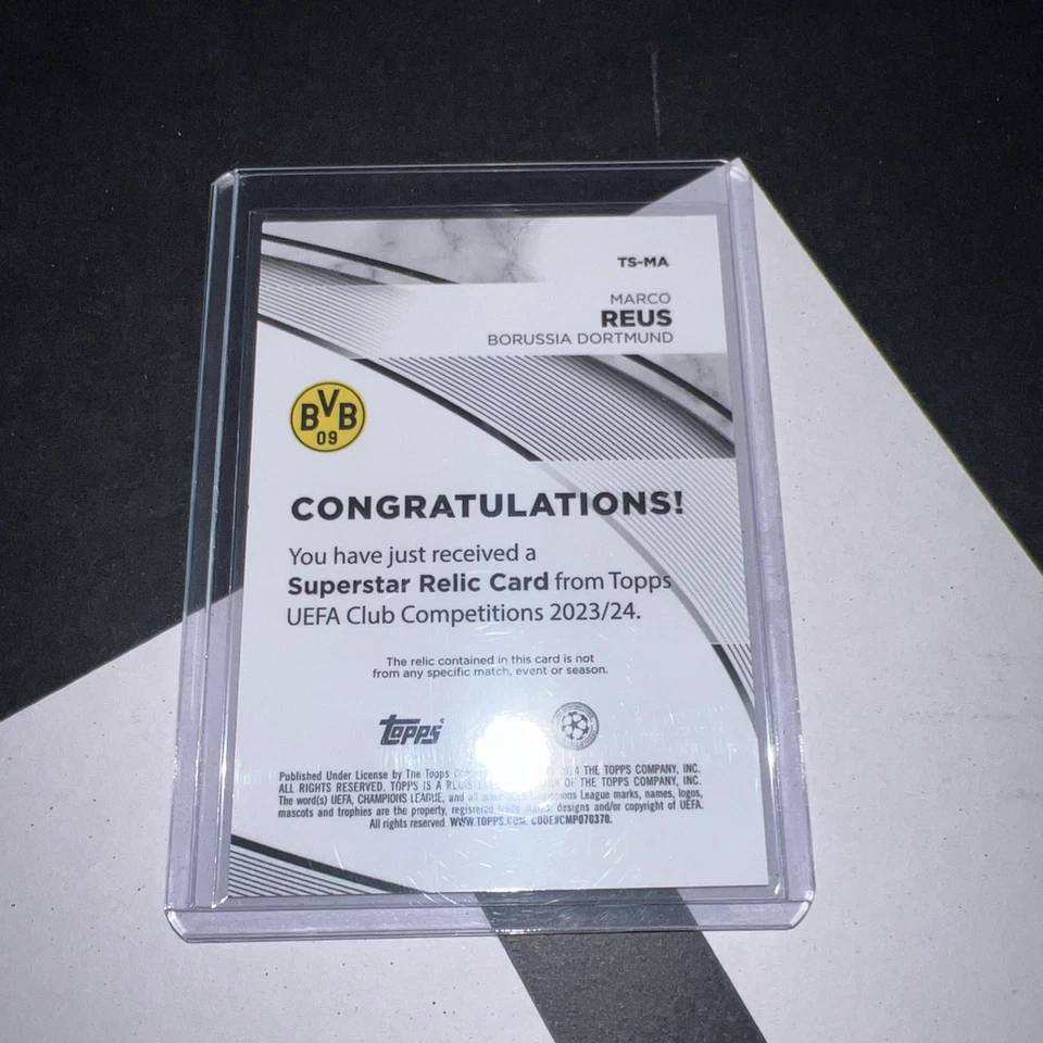 Marco Reus Relic Trikot BVB Borussia Dortmund Patch Topps - Bild 2 von 2