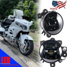 Black LED Driving Fog Lights For Honda Goldwing GL1800 2001-2010 Fog Lamps LH&RH