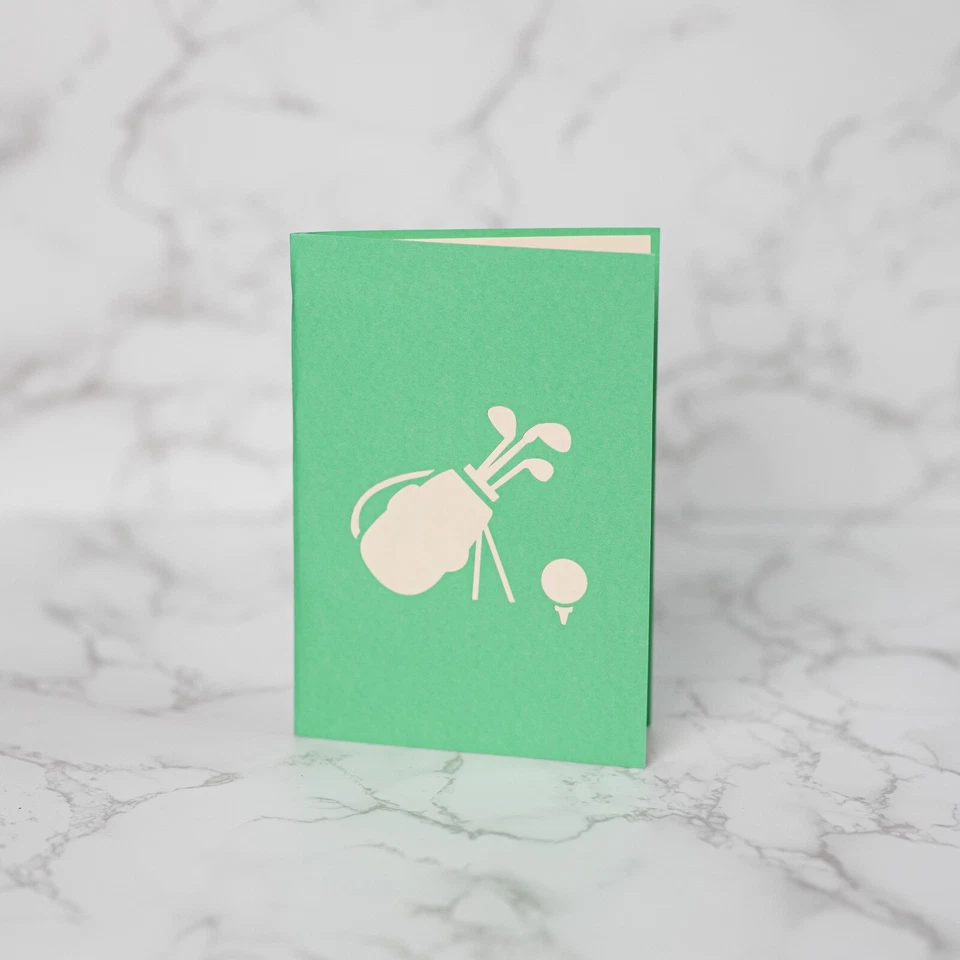 GOLF - GOLFER - GUTSCHEIN -pop-up-card- 3D Karte, 12 x 17 - Bild 2 von 2